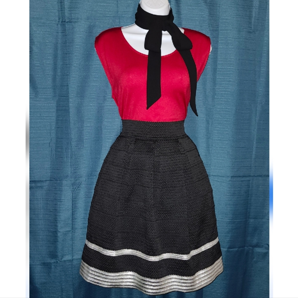 Ashley Stewart Black Skater Skirt